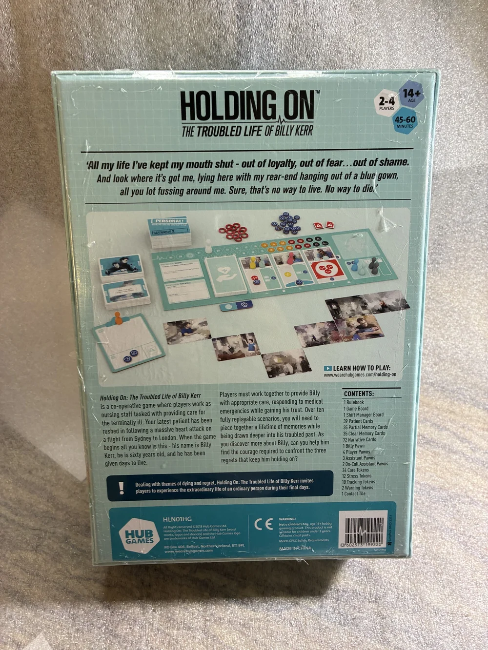 Holding On: The Troubled Life of Billy Kerr - Board Game (Aqua Cover)